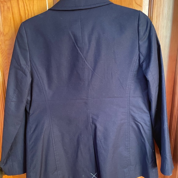 NWT PETITE TALBOTS NAVY DOUBLE BREASTED JACKET - Picture 4 of 4
